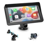 Wireless Car Stereo for A-pple Carplay and Android Auto, 7" Portable Car Audio with Backup Camera,Car Play Screen with Voice Control, Mirror Link (7 Inches+Camera)