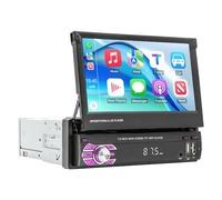 Wireless Car Stereo for Wireless Carplay & Android Auto 7 Inch HD Touch Screen Portable Car Audio Receivers with Bluetooth 5.1 GPS Navigation Remote Control Mirror Link FM RDS