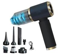 Wireless Car Vacuum Cleaner 95000Pa - Handheld Mini Vacuum with USB Rechargeable Battery, 6 Nozzles & HEPA Filter - Lightweight Wet/Dry Vacuum for Vehicle, Home & Office Cleaning