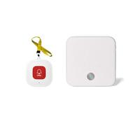 Wireless Caregiver Pager Call Button Elderly Alarm Call Bell Nurse Alert Patient Help System/Home Alarm System 1 SOS Panic Button 1 Plugin Receiver