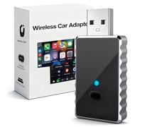 Wireless Carplay Adapter, 2 in 1 Android Auto Wireless Adapter 2025 AI Box Carplay, Plug and Play Mini CarPlay Android Auto for Cars, Convert Wired to Wireless Supports Car Original Control