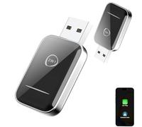 Wireless Carplay Adapter,2 in 1 Wireless Carplay for iOS and Android Auto,2025 Upgraded Converts Wired to Wireless Carplay ,With Type C Adapter Cable,for Cars from 2016+ & for iOS 10+/Android 11