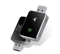 Wireless CarPlay Adapter, 2025 Upgraded 2-in-1 Mini Size CarPlay & Android Auto, Convert Wired to Wireless with USB & USB-C/Type-C, Plug & Play, Stable Control & No Delay, with iPhone & Android
