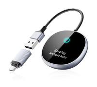 Wireless CarPlay Adapter, Android Auto Adapter, 2025 Mini Upgraded 2 in 1, Plug and Play, Auto Connect, Heat Dissipation Hole Design, Convert Wired CarPlay and Android Auto to Wireless, USB C/A