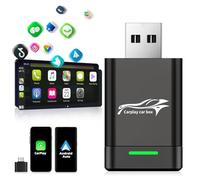 Wireless Carplay Adapter & Android Auto Wireless Adapter, 2 in 1 Auto Car Play Wireless Dongle for OEM Wired Carplay Android Auto Car, Compatible with Cars from 2017 & iPhone iOS 10+ Stable Control