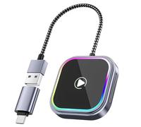 Wireless CarPlay Adapter for Amarok Atlas Atlas Tanoak Beetle Bora Caddy EOS Fox Golf, Convert Wired to Wireless Car Play Adapter Connect Adapters 2 in 1 Plug & Play