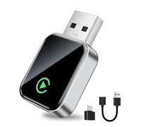 Wireless CarPlay Adapter for Apple iPhone, Fast Auto-Connect, No Latency, Plug and Play, Bluetooth 5.3 & WiFi 6, 2025 Mini Car Play Dongle for iPhone 6~16, Fit for 1000+ Cars, USB A/C