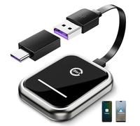 Wireless CarPlay Adapter for Apple iPhone iOS 10+, 2 in 1 Android Auto Wireless Adapter for Phone Android 11+, Wired to Wireless Only for Cars with OEM Wired CarPlay & Android Auto from 2016