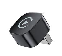 Wireless CarPlay Adapter for Audi SQ5 SQ7 SQ8 TT TTS, Convert Wired to Wireless CarPlay, 2-in-1 Plug and Play USB to Wireless Car Adapter, Mini Car play Dongle,A Black