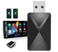 Wireless CarPlay Adapter for iPhone and Android Auto Adapter, 2-in-1 2025 New Upgraded Bluetooth Car Play Dongle Convert Factory Wired to Wireless for car Built-in Wired carplay/Android auto