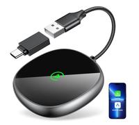 AuroraLink Wireless CarPlay Adapter 2025 Upgragde - for Apple Car Play Wireless Adapter Android Auto Fast WiFi-Connection No Latency USB Dongle Convert Wired to Wireless for iPhone Cars After 2016