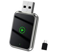 Wireless CarPlay Adapter for iPhone, Convert Wired to Wireless CarPlay Adapter, Mini Size with Extension Cable USB & USB-C/Type-C, Compatible with iPhones Running iOS 12+, Android Auto