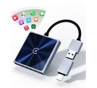 Wireless CarPlay Adapter for iPhone, Converts Wired to Wireless Apple CarPlay Adapter, Includes USB-A to USB-C Dongle, Easy Use, Stable Control, No Delay, Compatible with Cars from 2016 & iOS 10+