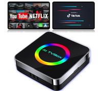 Wireless Carplay Adapter for iPhone with Netflix YouTube Tiktok TF Card AI Box Carplay Adapter & Android Auto Dongle Easy to Setup,Video Box Convert Wried to CarPlay Stream to Your Car