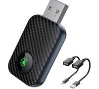 Wireless CarPlay Adapter for MINI 4 Doors One First, Plug & Play Fast Auto-Connect, Upgrade from Wired CarPlay to Wireless 2-in-1 Converter, Carbon Fiber