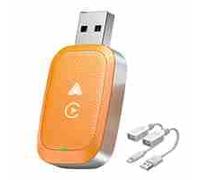 Wireless CarPlay Adapter for Mitsubishi Eclipse Cross 2018 2019 2020 2021 2022 2023 2024 2025, Wireless CarPlay & Android Auto Adapter 2 in 1 Plug & Play Supports USB and Type-C Converts,F