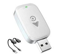 Wireless CarPlay Adapter for Ram RAMPAGE 2024 2025, 2 in 1 CarPlay and Android Auto Adapter, Plug and Play, Fast Connection,White