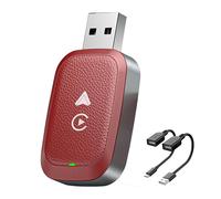 Wireless CarPlay Adapter for Toyota C-HR 2017 2018 2019 2020 2021 2022 2023 2024, 2 in 1 CarPlay and Android Auto Adapter, Convert Wired to Bluetooth Wireless Carplay, Plug & Play, C Red