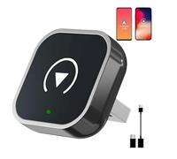 Wireless CarPlay Adapter UK, Effortlessly Convert Wired to Wireless CarPlay, Suitable for Cars with Carplay, Fit for iPhone iOS 10+ & Android Auto, Mini & Stable Bluetooth Car Play Wireless Adapter