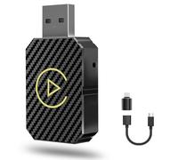 Wireless CarPlay Adapter Uk for iPhone - 2025 Upgraded Convert Wired to Wireless, Plug & Play Mini Dongle, 5s Auto-Reconnect, No Latency, Compatible with Cars from 2016 & iPhone iOS 10+ (Black)