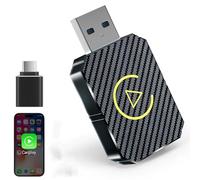 Wireless Carplay Adapter, Upgrade 2 in 1 Wireless Adapter for iPhone iOS Carplay & Android Auto, USB Wireless Carplay Dongle, Converts Wired to Wireless, Plug & Play, for Cars from 2016+ & IOS 10+