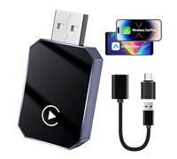 Wireless CarPlay Adapter- Upgraded for iPhone iOS & Android Auto - 5G Bluetooth 5.0, Plug & Play, Auto-Connect, OTA Upgrade, Compatible with Cars from 2016 & iOS 10+ & Android 11+