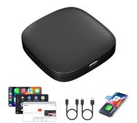 Wireless CarPlay & Android Auto Adapter, CarPlay AI Box with Netflix & YouTube, Bluetooth Car Adapter, Magic Box for Car, TF Card Slot, Plug & Play