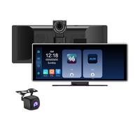 Wireless CarPlay & Android Auto - Extra-Large 11.26" Touchscreen with 4K Front & 1080p Rear Dash Cam, Wi-Fi/Bluetooth/FM, Easy Install for Any Car