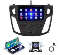Wireless CarPlay & Android Auto Head Unit Compatible With Focus 2012-2018 | 15 Touchscreen GPS Navigation with 4G LTE WiFi, Bluetooth, Backup Camera & Plug Play Installation