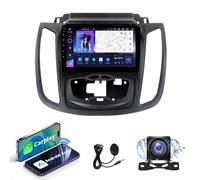 Wireless CarPlay & Android Auto Head Unit Compatible With Ford Kuga Escape 2012~2019 | Android 15 Touchscreen GPS Navigation with 4G LTE WiFi, Bluetooth, Gift 1080P reversing camera