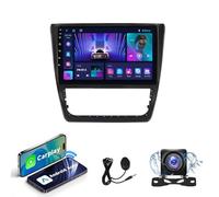 Wireless CarPlay & Android Auto Head Unit Compatible With Skoda Yeti 5L 2009~2014 | Android 15 Touchscreen GPS Navigation with 4G LTE WiFi, Bluetooth, Gift 1080P reversing camera