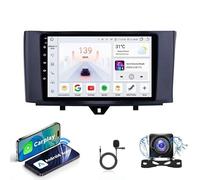 Wireless CarPlay & Android Auto Stereo Compatible With Benz Smart Fortwo 2 2010-2015 | Touchscreen 15 Navigation with GPS, 4G LTE/WiFi, Bluetooth, Backup Camera | Plug & Play
