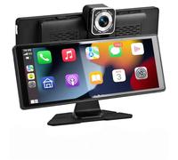 Wireless Carplay Screen for Car, 10.26'' Portable Carplay Screen with 4K Dash Cam & 1080P Backup Camera, Car Audio Receivers with Carplay & Android Auto, GPS Navigation, Airplay, Mirror Link