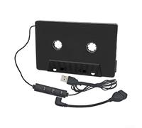 Wireless Cassette to Aux Adapter 5.1 USB Charge Wireless Cassette | Stable wireless connection, supports music apps, volume control buttons, black ABS body, no wires
