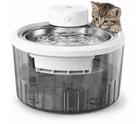 Wireless Cat Fountain, 3 L Drinking Fountain for Cats, Wireless with Motion Sensor, Wireless and Super Quiet, Cat Drinking Fountain with Excellent Battery Life, Cat Fountain