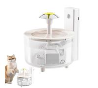 Wireless Cat Fountain - Automatic Water Feeder, Filtered Pet Hydrator | 5.91x7.09 Inches Ceramic Drinking Bowl, Stainless Steel Quiet Stream System Smart Motion Detection Device Multi-Pet Indoor Space