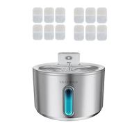Wireless Cat Water Fountain Stainless Steel, 135oz/4L Cat Fountain, Battery Operated, Cordless Pet Water Fountain for Cats & Dogs with Motion Sensor, Ultra Quiet Pump, 12 Filters(SS, 4L)