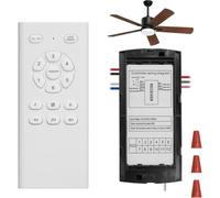 Wireless Ceiling Fan Controller 6 Dimmer DC Output Remote Kit 110-240V Input Timer Settings Indoor Use(B)