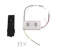 Wireless Ceiling Fan Controller Replacement Kit 433MHz Signal 3-Speed Fan Light Control Timer Function Silent Mode for Bedroom Living Room(black+white)