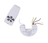 Wireless Ceiling Fan, Remote Control Switch, 3 Speeds, Light & Fan | 3 Adjustable Speeds Independent Light Key 20m Range Fits AC220V Fans, ABS Material