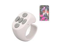 Wireless Cell Phone Remote Control Bluetooth Ring for Video Viewing, Electronic Book Page Turner (White)
