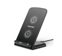Wireless Charger, 15W Fast Wireless Charging Stand, Phone Charger Stand, Dual Charging Modes Compatible with iPhone 15 14 13 12 11 Pro Max, Galaxy S23