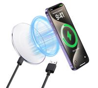 Wireless Charger,15W Max Wireless Charging Pad for iPhone 17/16/15/14/13/12/11 Pro/Pro Max/XS Max/XR/SE iWatch Airpods, Magnetic Charging for Samsung Galaxy S24/S23/S22/S21/S20/Note 20/Note10/9