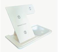 Wireless Charger, 3 in 1 Fast Wireless Charging Station, 18W Charging Stand Compatible With iPhone 16/16 Plus/16 Pro/16 Pro Max/15/15 Plus/15 Pro/15 Pro Max/14 Pro Max/13 Mini/SE 2022/12 Pro - White