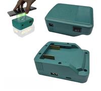 Wireless Charger Adapter for Metabo 18V Battery BS18LT 625367000, USB QC3.0 & Type-C PD 20W, 7-15W Wireless Charging, Compatible with 625459000 SB18LT SSD18LT SSW18LT, Blue