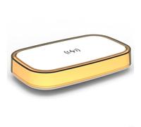 Wireless Charger Desktop Touch Control with Colorful LED Night Light, Fast Charging Pad for iPhone and for HUAWEI, Compact Bedside Station, White