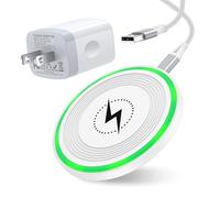 Wireless Charger Fast Charging Pad 15W Wireless Fast Charging Station with QC 3.0 Charger Block for Samsung Galaxy S25 Ultra Plus/S24 Ultra/S23/S22/S21/S20/S10/Z Fold 6/5/iPhone 16 Pro Max/15/14/13/12
