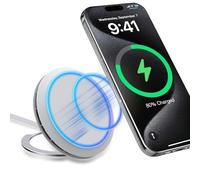 Wireless Charger for iPhone Mag-Safe Charger 15W Fast Charging Pad for iPhone 16 Pro Max/16 Pro/16 Plus/16/15 Pro Max/15/14/13/12/11/X/8 Series with Foldable Stand & Power Cable
