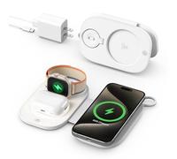 Wireless Charger for Magsafe,3 in 1 Wireless Charging Station 15W Fast Foldable Charger for iPhone 16/15/14/13/12 Series, Apple Watch 10/9/Ultra/8/7/6/SE/5 and AirPods 2/3/4 Pro