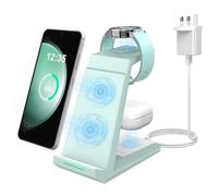 Wireless Charger for Samsung - ADADPU 3 in 1 Charging Station for Multiple Devices, Fast Charger Stand Dock for Galaxy S26 S25 S24 S23 S22 Z Flip Fold 4, Galaxy Watch 8/7/6/5/5 Pro/4/3, Galaxy Buds